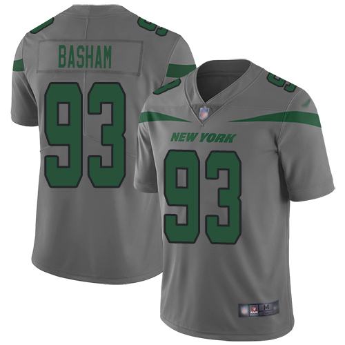 New York Jets Limited Gray Men Tarell Basham Jersey NFL Football #93 Inverted Legend->women nfl jersey->Women Jersey